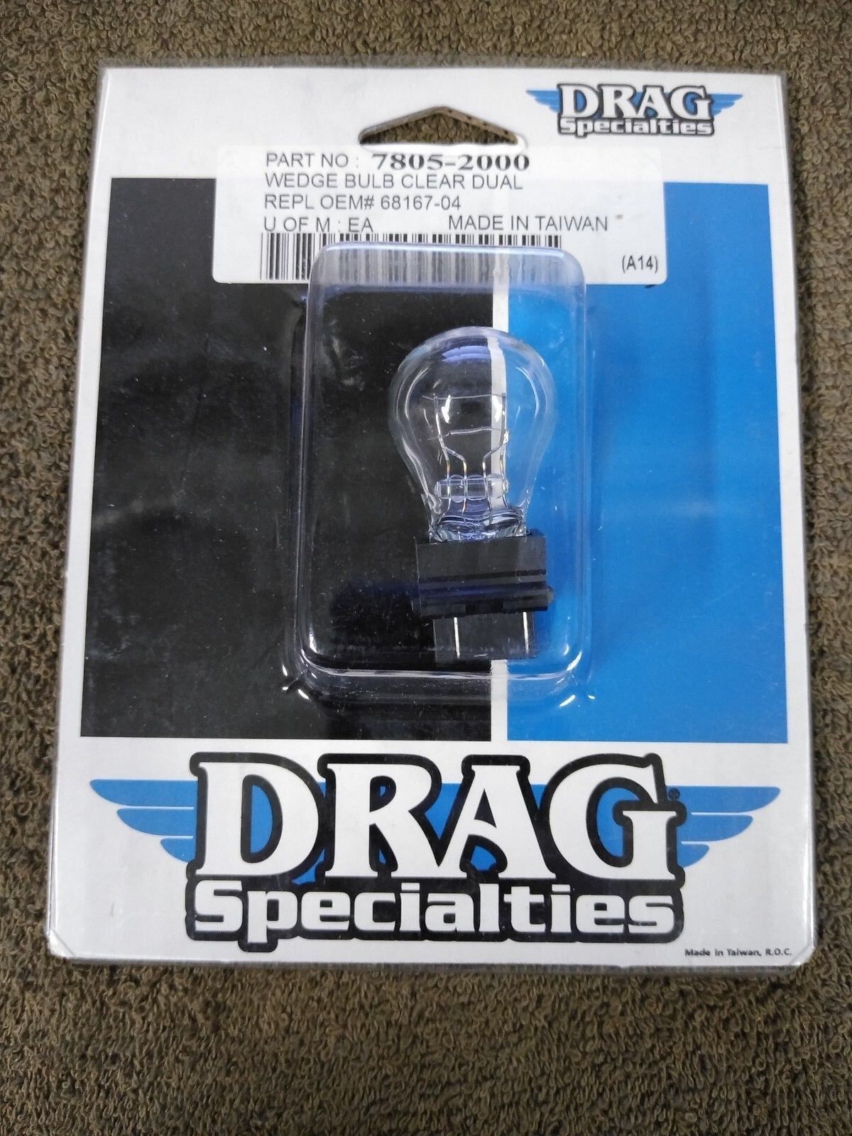 NEW Drag Specialties Wedge Bulb Clear Dual Light Bulb / 7805-2000