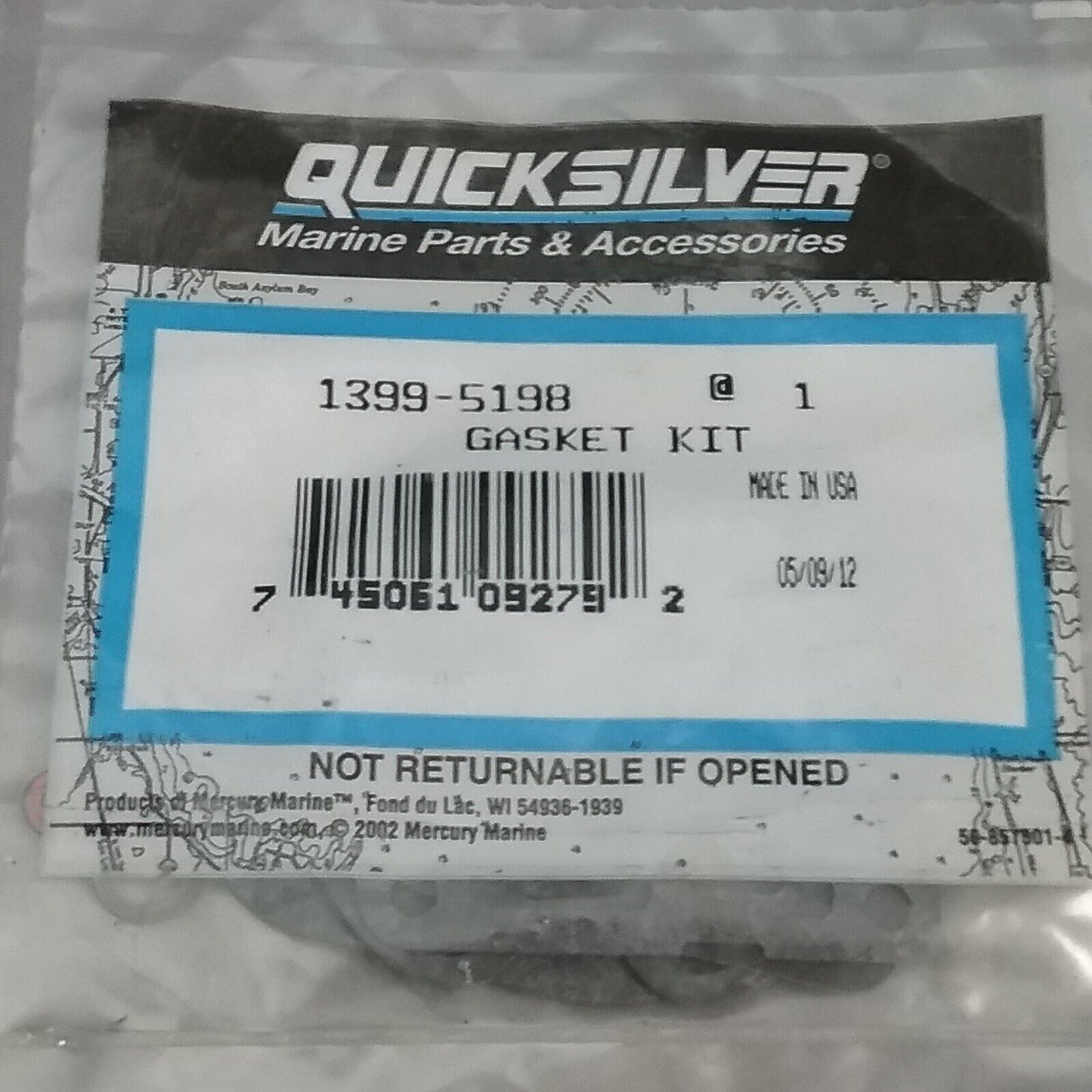 NEW QUICKSILVER 1399-5198 Carburetor Gasket Set Mercury Outboard 20-50HP