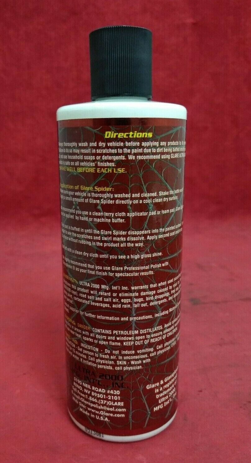 GLARE & Glassplexin SPIDER / Web and Swirl Remover for Motorcycle Paint