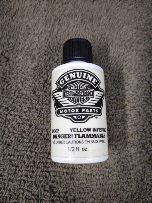 NEW Harley Davidson Touch Up Paint 1/2 fl oz. / 94302 Yellow Inferno