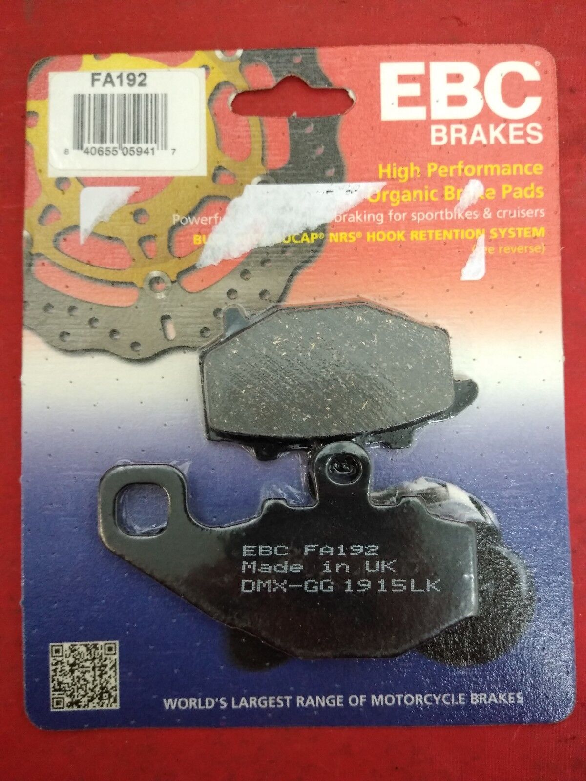 EBC FA192 Rear Brake Pads For Kawasaki Sport Bikes KLE Versys and more 2000-2016