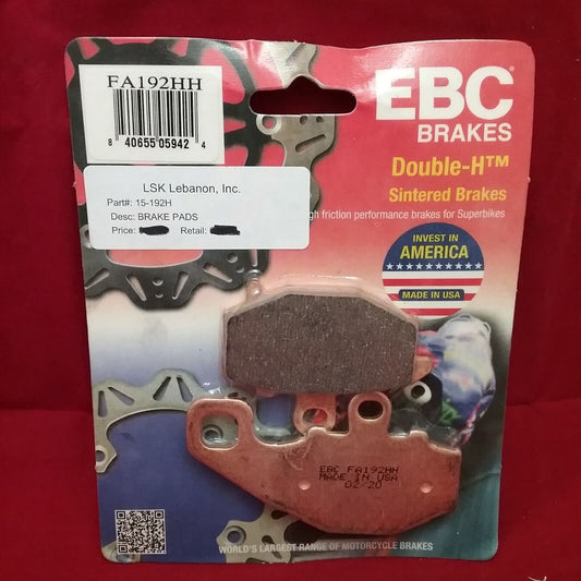 NEW EBC FA192HH DOUBLE-H SUPERBIKE BRAKE PAD SINTERED METAL, REAR BRAKE