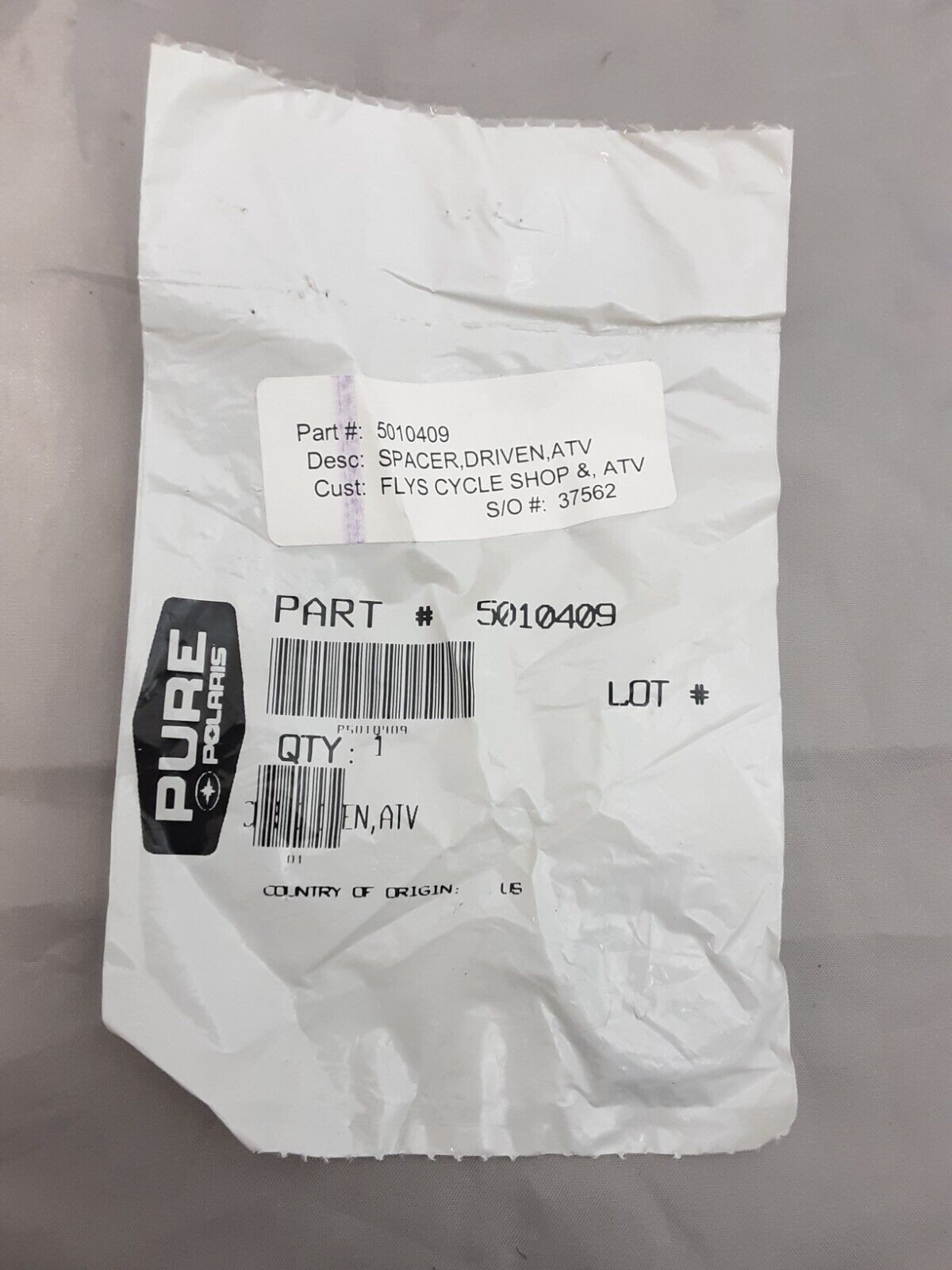 NEW GENUINE POLARIS 5010409 SPACER, DRIVEN, ATV Scrambler W98 Diesel A99 1998-04