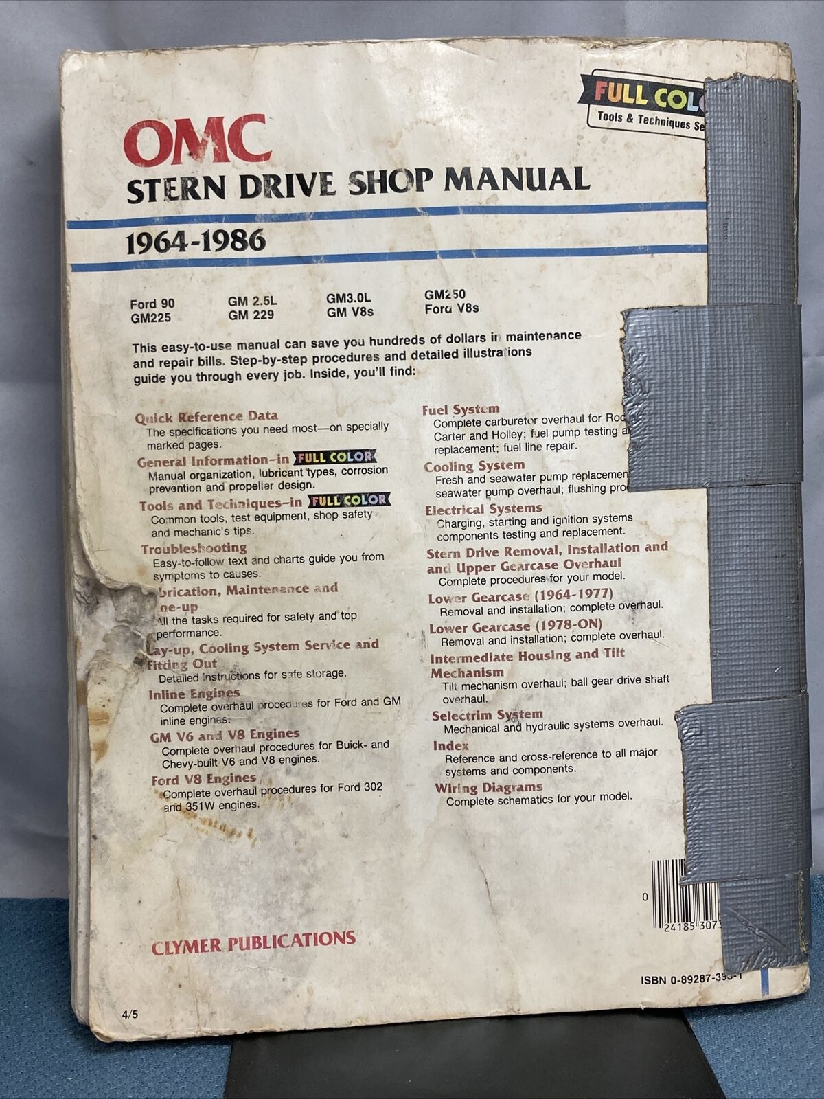 CLYMER OMC B730 STERN DRIVE SHOP MANUAL 1964-1986 2418530730