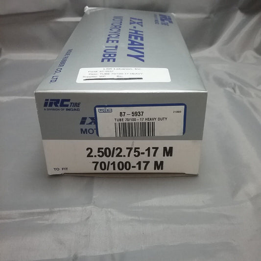 NEW IRC 87-5937 MOTORCYLE TUBE 70/100-17 M HEAVY DUTY