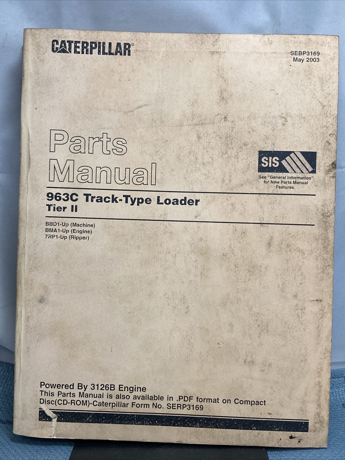 GENUINE CATERPILLAR SEBP3169 PARTS MANUAL 963C TRACK-TYPE LOADER TIER II