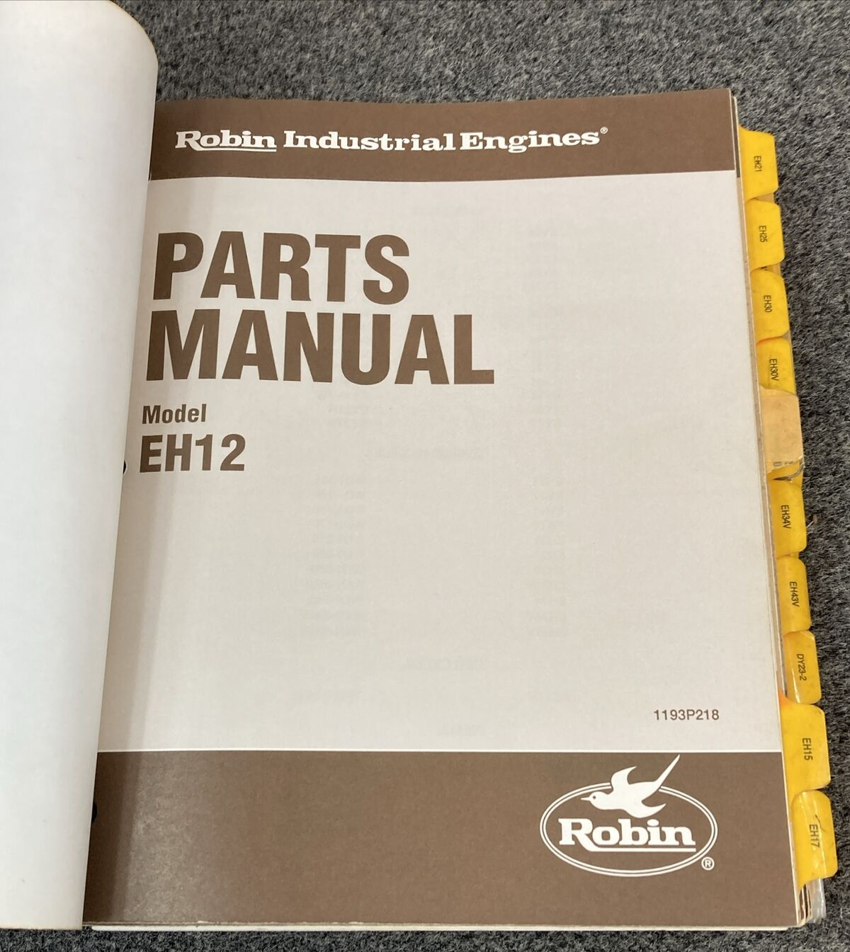 QTY 21 GENUINE ROBIN INDUSTRIAL ENGINES PARTS MANUALS