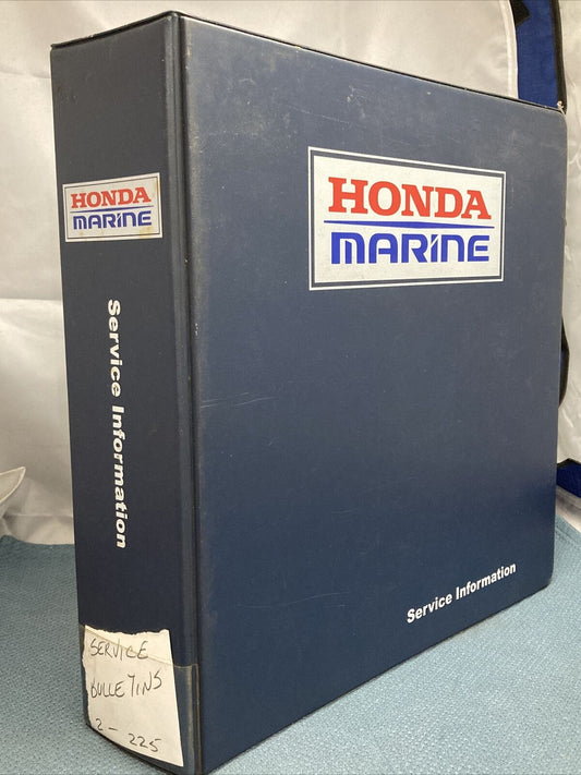 HONDA MARINE SERVICE INFORMATION BINDER INCLUDES SERVICE BULLETINS 2-225