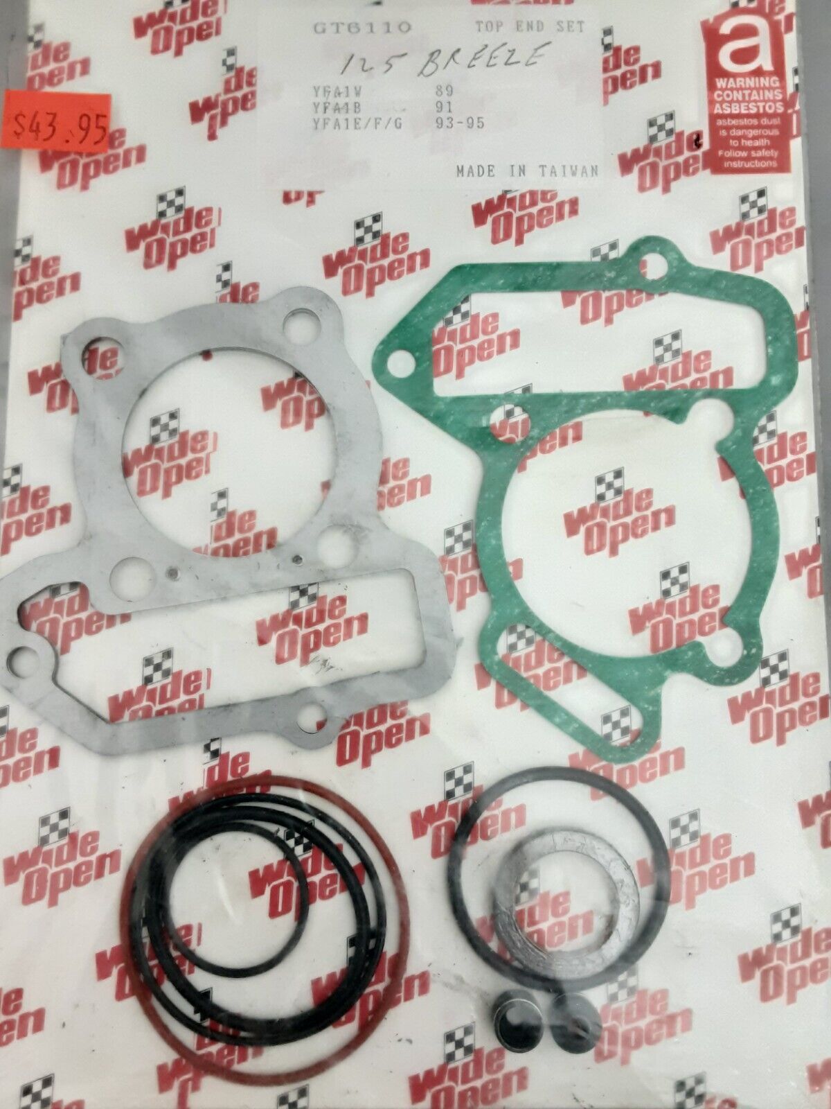 NEW WIDE OPEN GT6110 YAMAHA TOP END GASKET KIT BREEZE GRIZZLY YFA125 1989-95