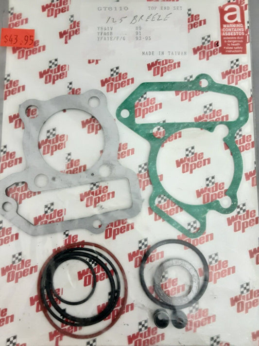 NEW WIDE OPEN GT6110 YAMAHA TOP END GASKET KIT BREEZE GRIZZLY YFA125 1989-95