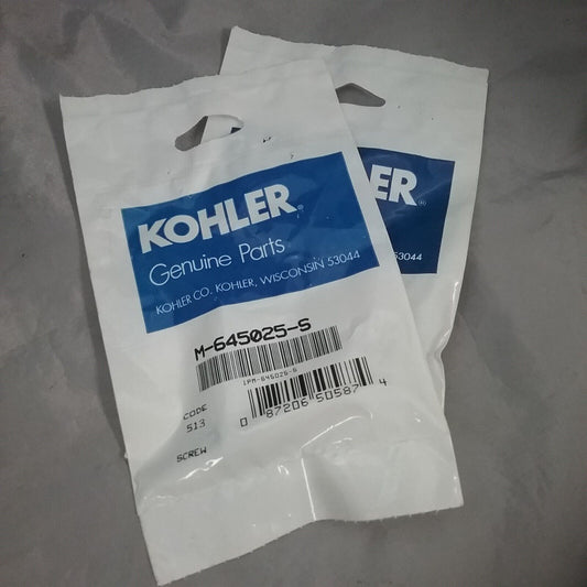 QTY2 NEW GENUINE KOHLER M-645025-S SCREW; THREAD FORMING SUPERSEDES 25086395-S