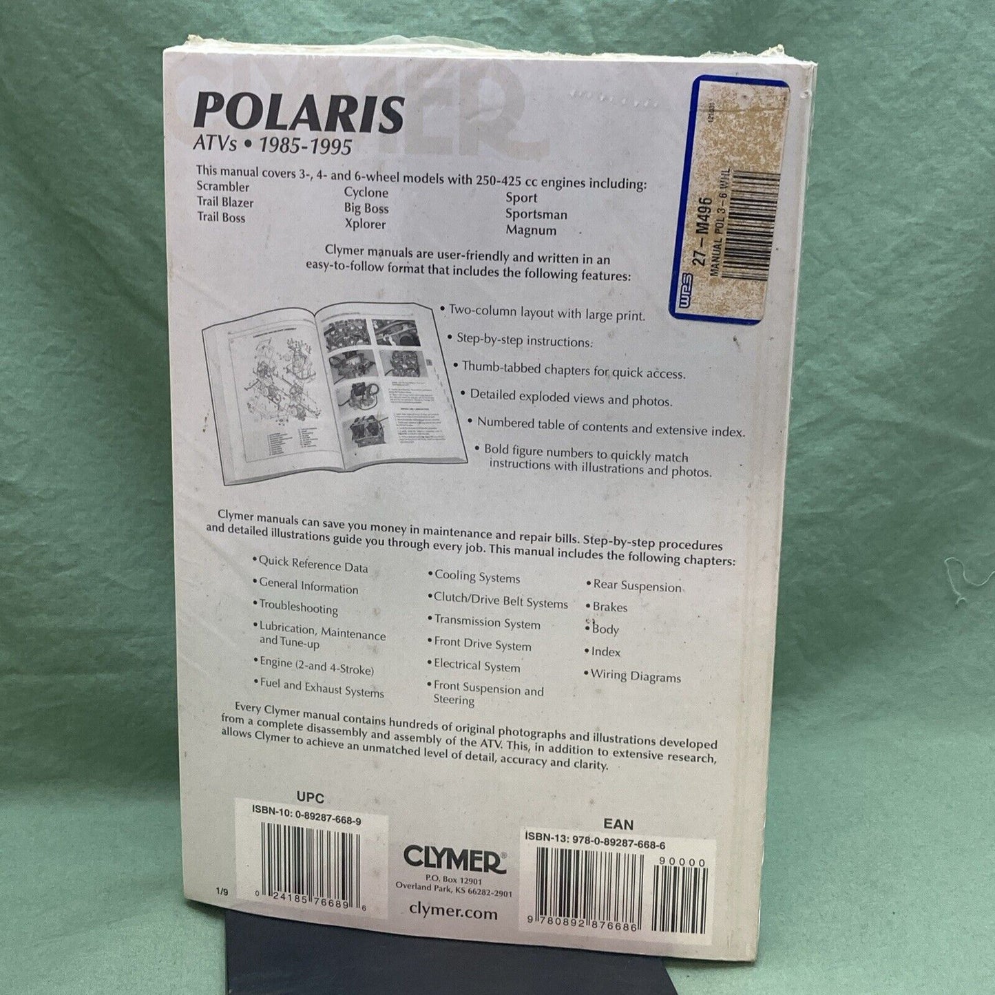 GENUINE CLYMER M496 POLARIS ATV MANUAL 85-95