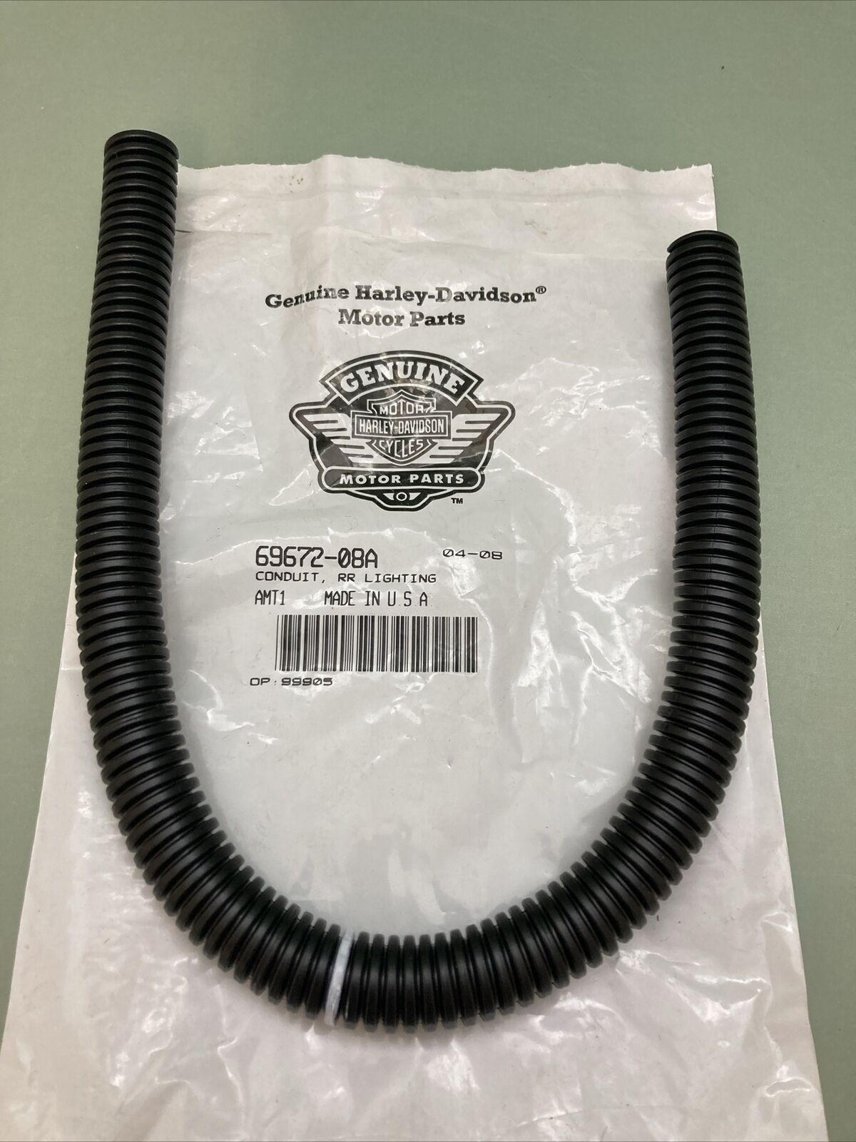 NEW GENUINE HARLEY DAVIDSON HARLEY DAVIDSON 69672-08A CONDUIT, RR LIGHTING