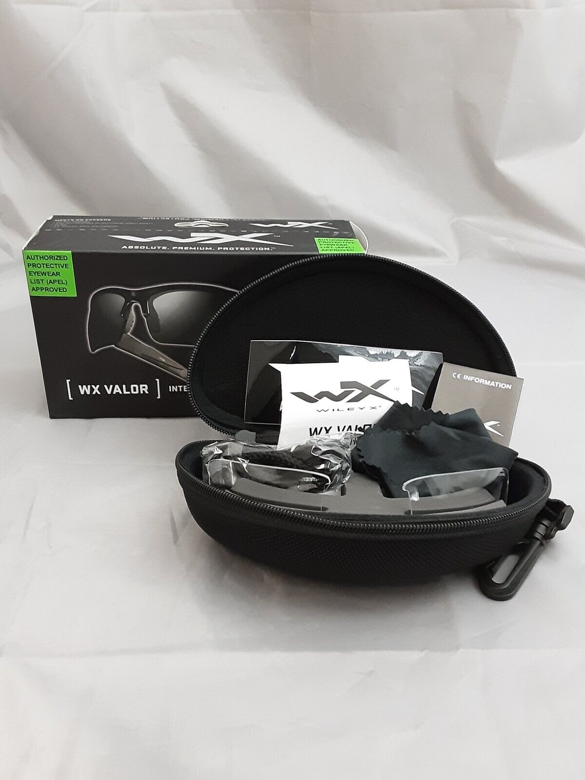 NEW WILEY X VALOR APEL CLEAR REPLACEMENT LENS WITH CASE CH4701