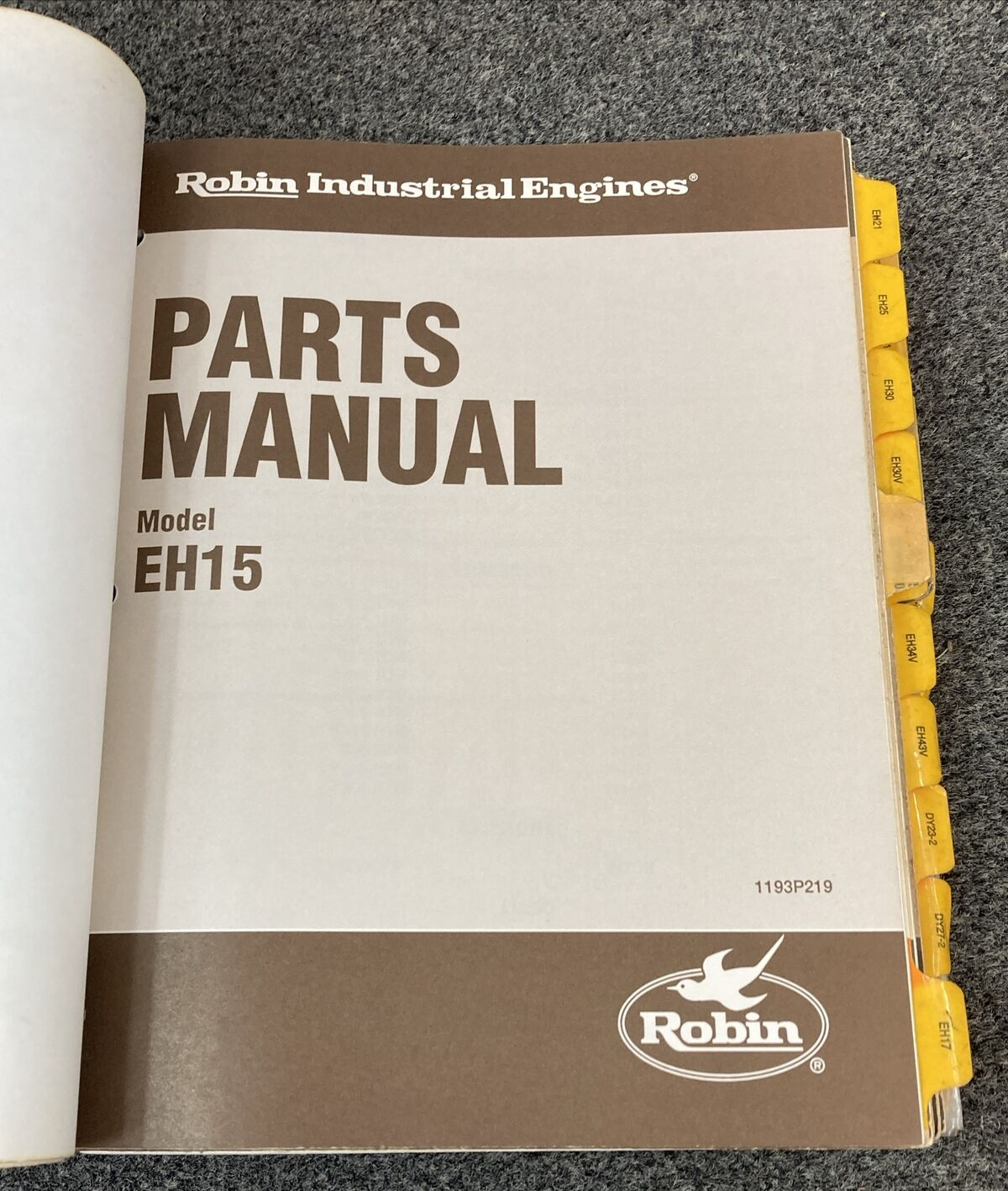 QTY 21 GENUINE ROBIN INDUSTRIAL ENGINES PARTS MANUALS