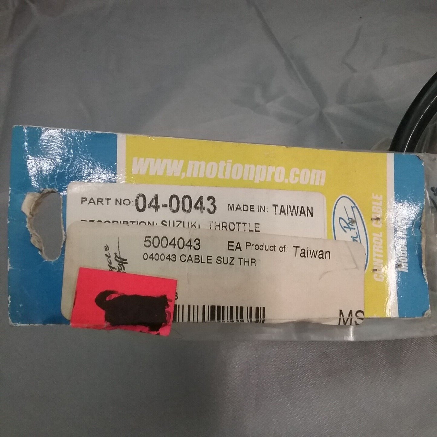 NEW MOTION PRO 04-0043 THROTTLE BLK VINYL CABLE REPLACES SUZUKI