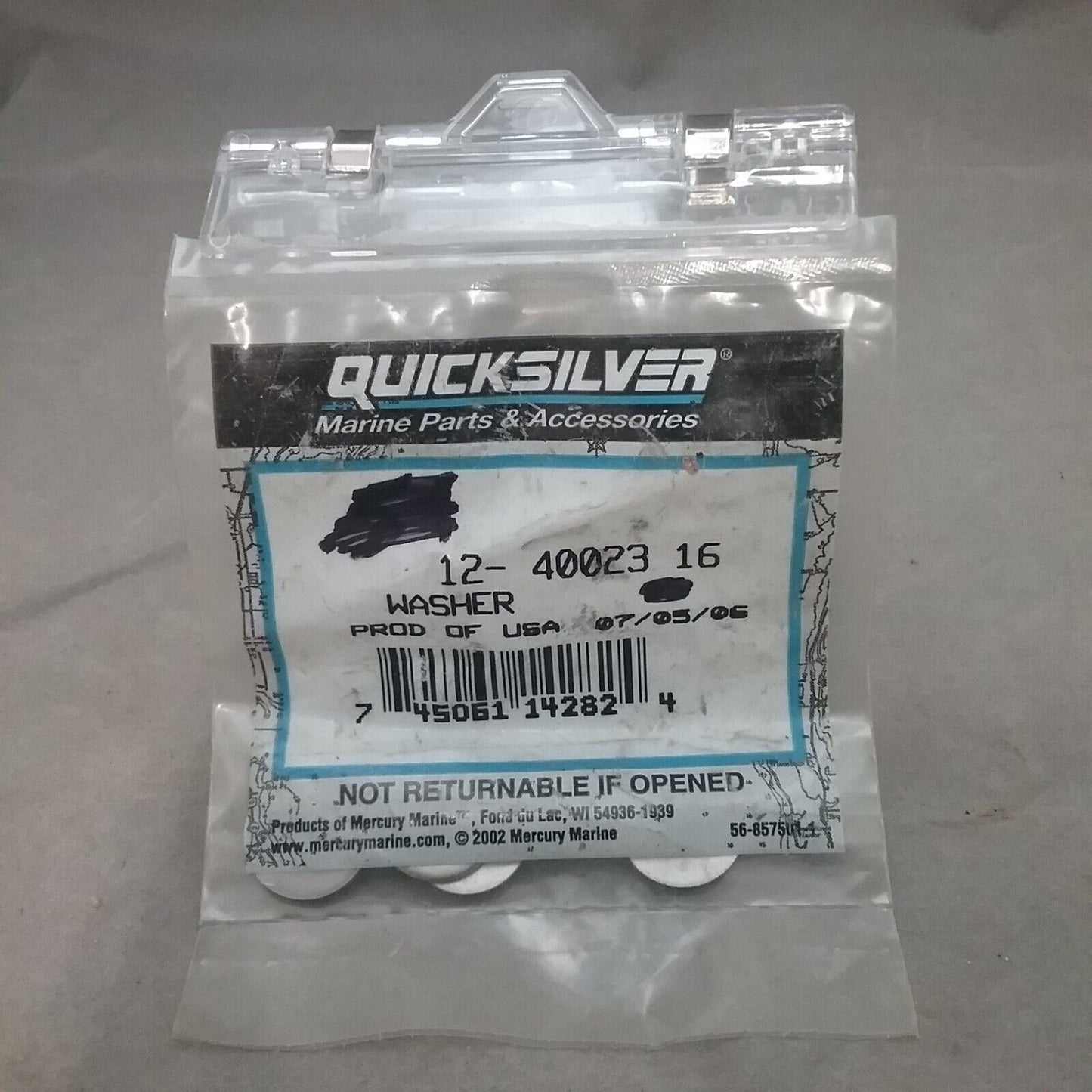 QTY2 NEW QUICKSILVER 12-4002316 WASHER MERCURY20 25HP 2-STROKE CONTROL ASSEMBLY