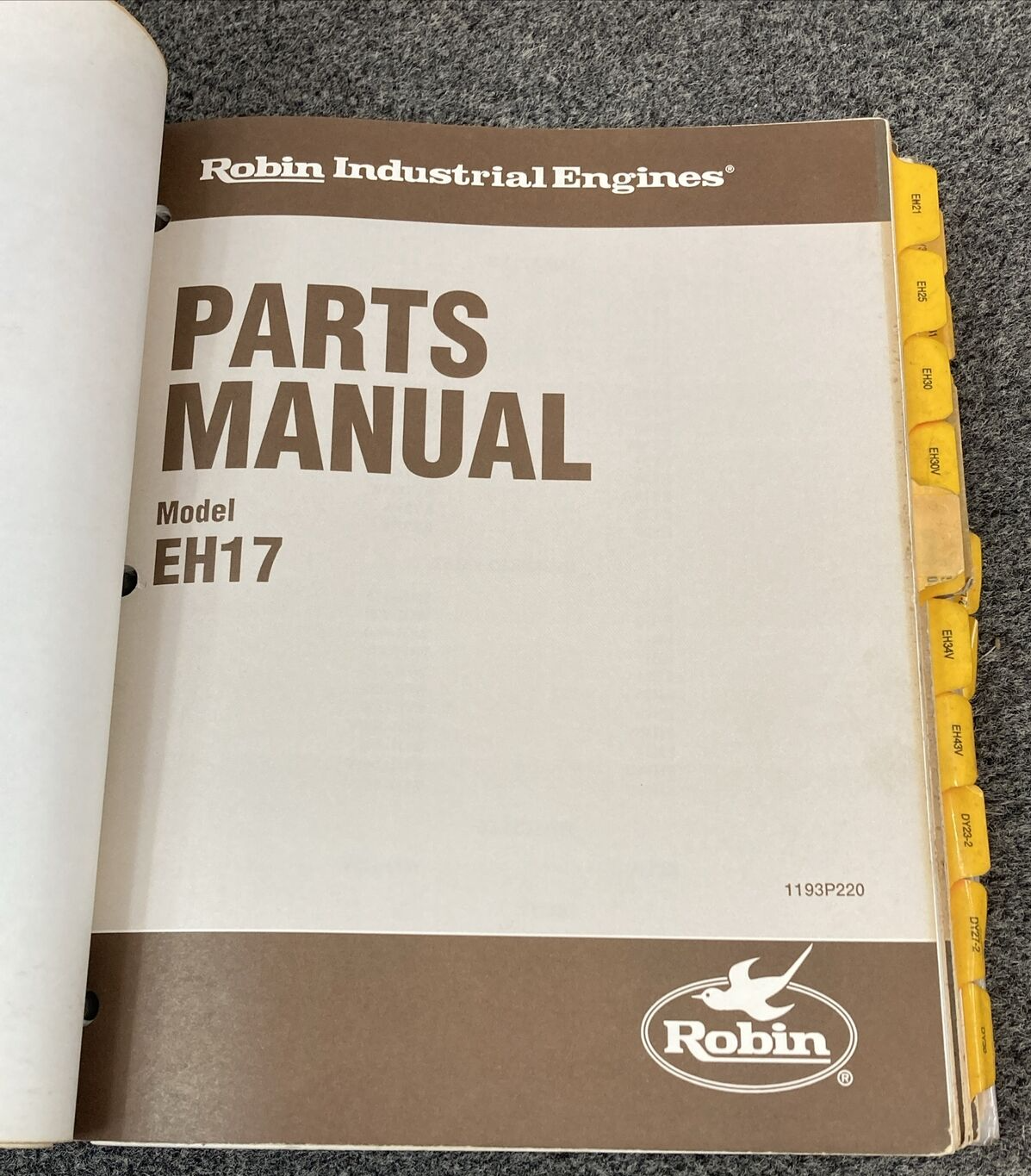 QTY 21 GENUINE ROBIN INDUSTRIAL ENGINES PARTS MANUALS