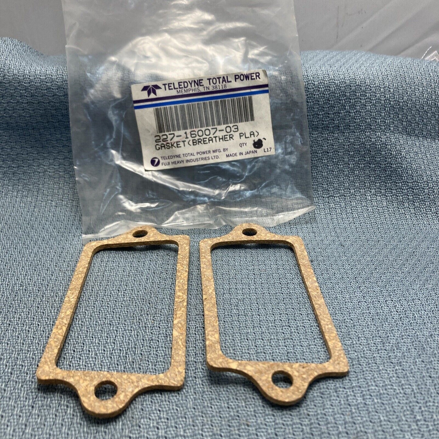 QTY 2, NEW TELEDYNE TOTAL POWER 227-16007-03 GASKET