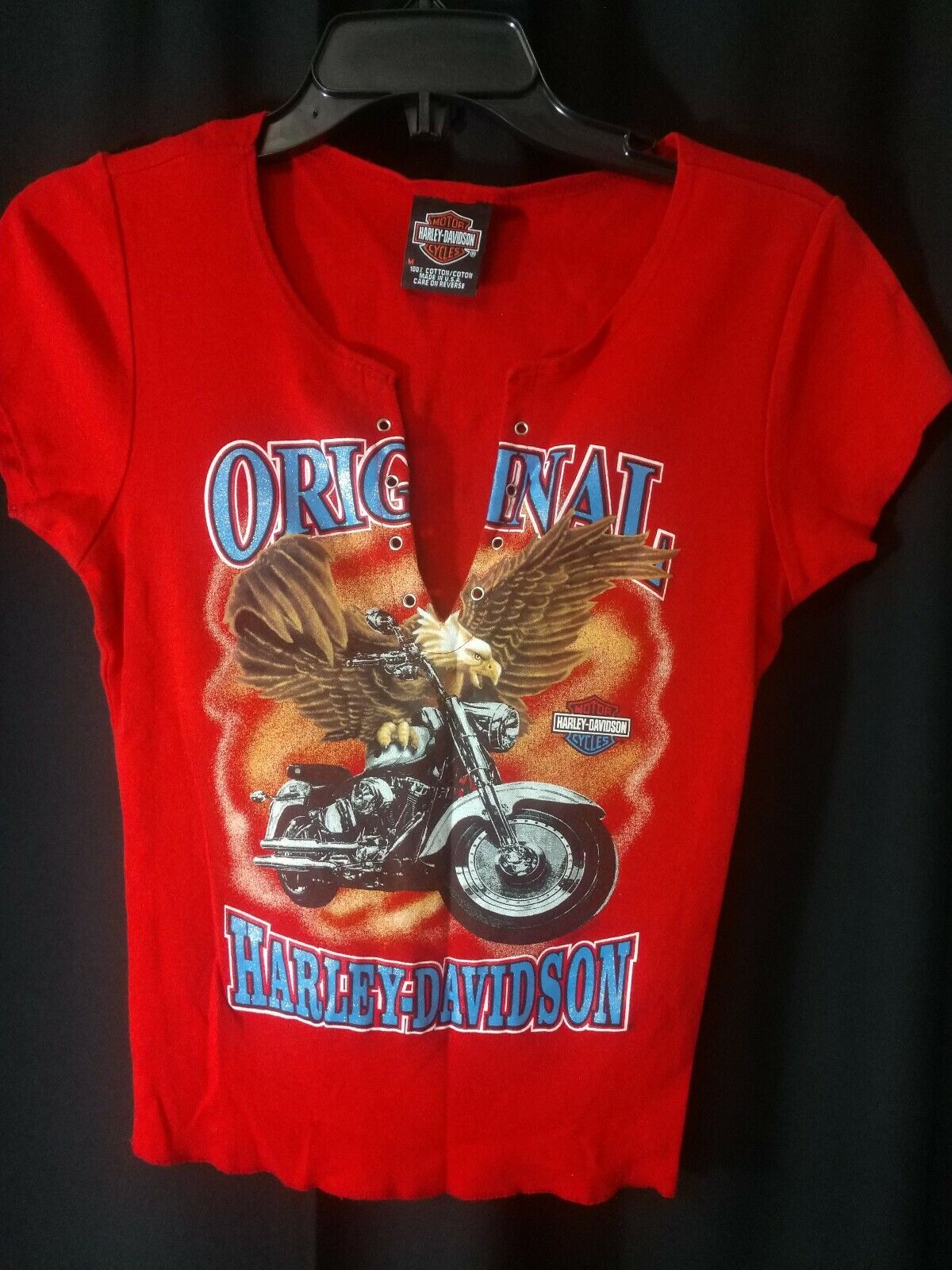 Women's Harley Davidson Red T-Shirt Size Med Nassau County Bellmore, NY