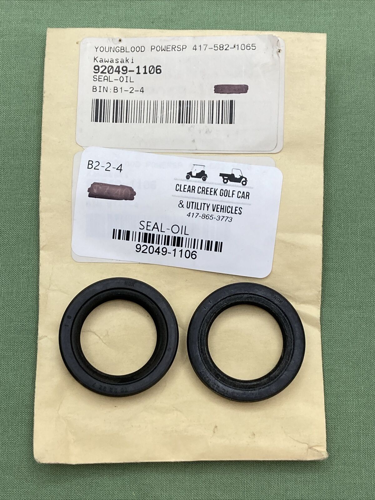 QTY 2 NEW REPLACES KAWASAKI 92049-1106 SEAL - OIL REAR AXLE