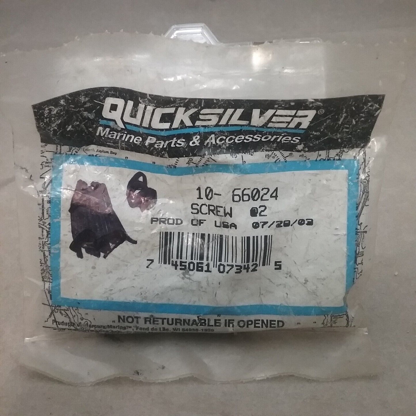 QTY2 NEW QUICKSILVER 10-66024 SCREW MERCURY 40 60 MERCURY 75 80 90 100 115HP