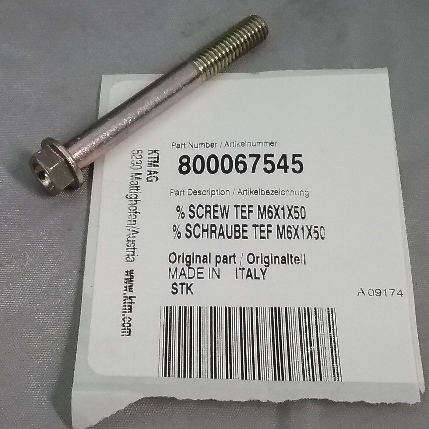 NEW KTM/HUSQVARNA 800067545 SCREW TEF M6X1X50