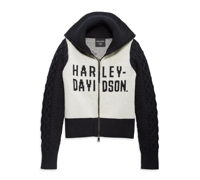 NEW GENUINE HARLEY DAVIDSON 96423-23VW WOMEN'S SMALL SWEATER COLORBLOCK