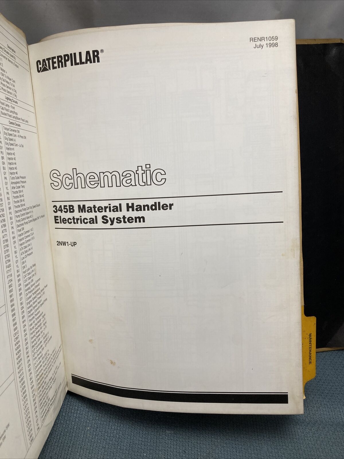 GENUINE CAT/CATERPILLAR SENR1925 SERVICE MANUAL 345B 345B L EXCAVATORS VOLUME I