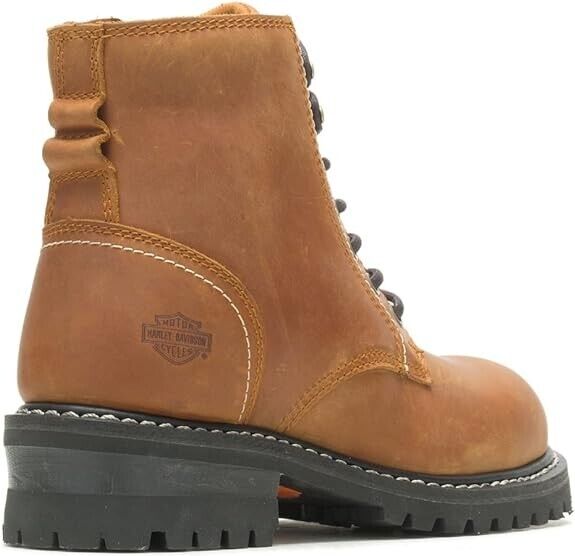 NEW HARLEY DAVIDSON D87237 SIZE 6 WOMEN'S BENTLER 5" BROWN MOTORCYCLE BOOTS