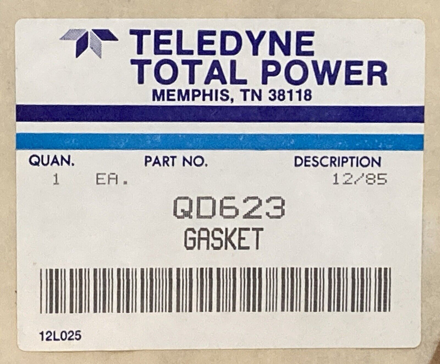 NEW GENUINE TELEDYNE WISCONSIN CONTINENTAL QD623 GASKET REDUCTION