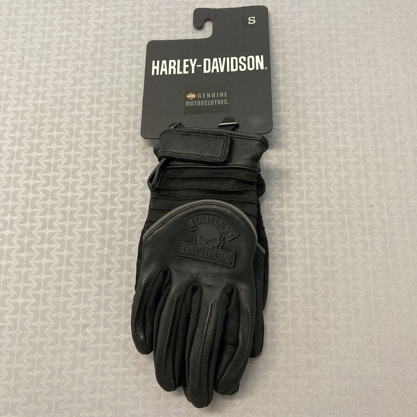 NEW GENUINE HARLEY DAVIDSON 98136-22VM MEN'S SMALL WILLIE G GLOVES BLACK