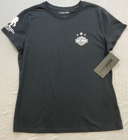 NEW HARLEY DAVIDSON 96469-22VW Women's Wounded Warrior Project Hero Tee Black XL