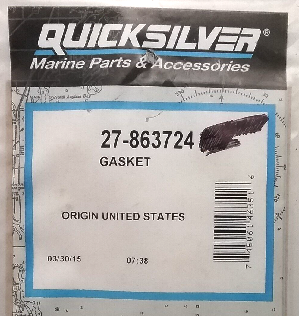 NEW QUICKSILVER 27-863724 EXHAUST ELBOW GASKET MERCRUISER STERNDRIVE 4.3L-6.2L
