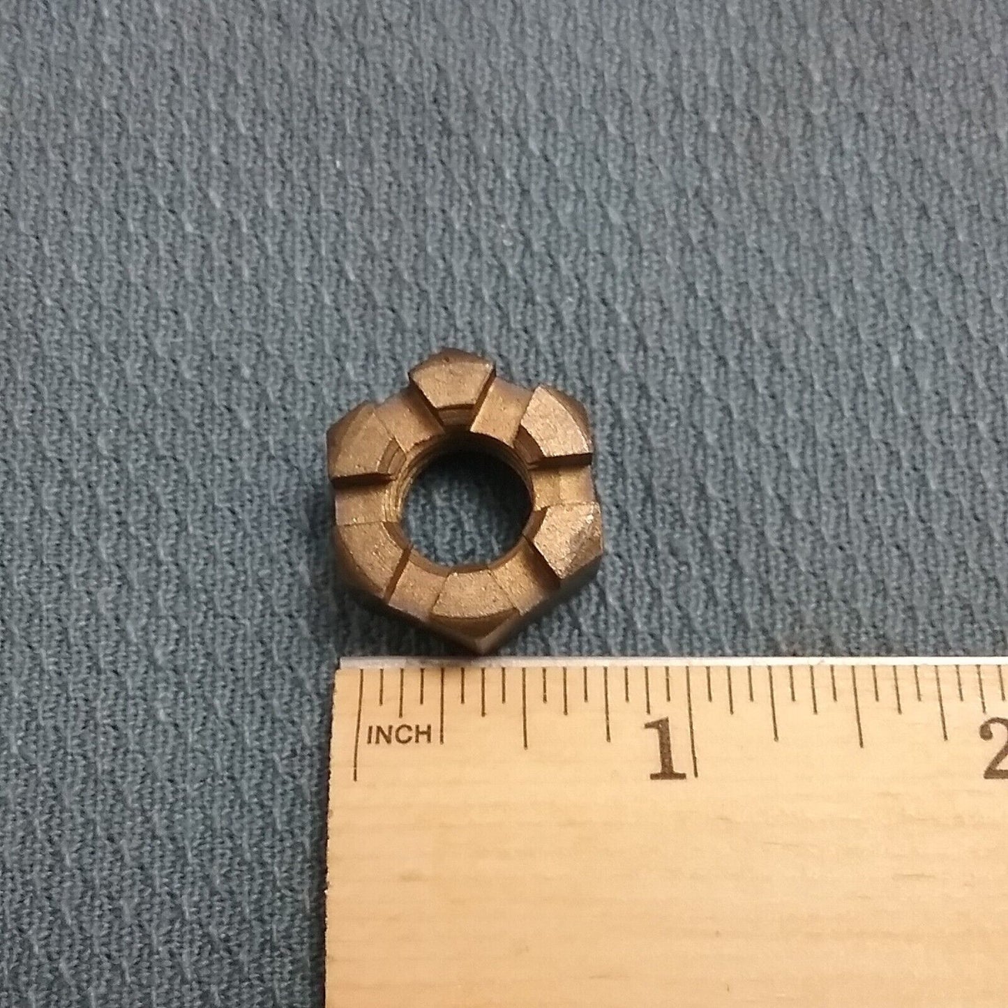 QTY. 3 BRASS CASTLE NUTS 3/4"