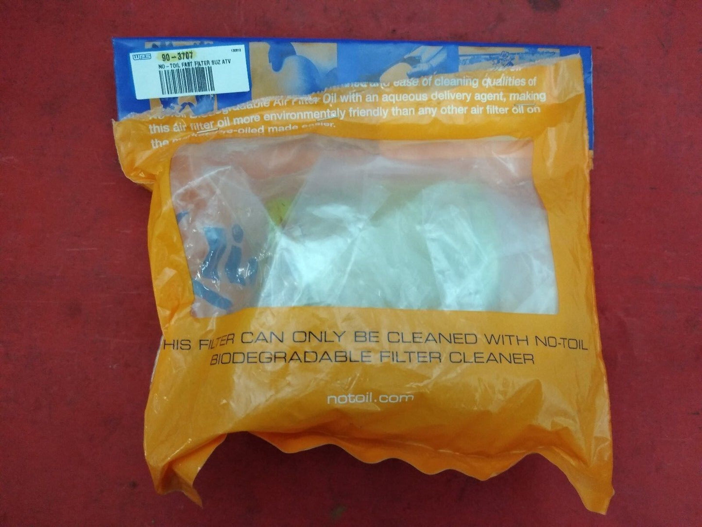 NEW No Toil / Pre-Oiled Air Filter 90-3707 / Biodegradable Fast Filter Suz ATV