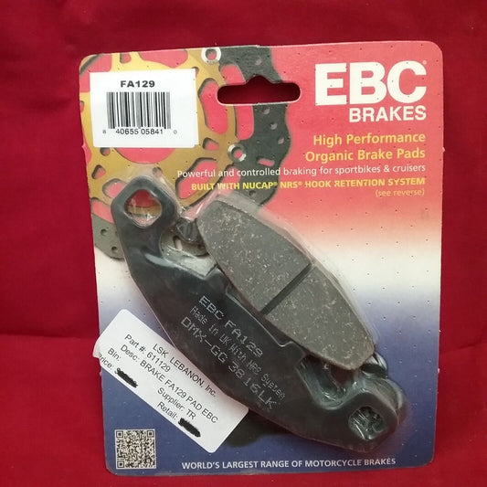 NEW EBC FA129 HIGH PERFORMANCE ORGANIC BRAKE PADS KAWASAKI SUZUKI