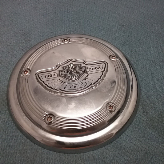 GENIUNE HARLEY DAVIDSON 29019-03 100TH ANNIVERSARY CHROME AIR CLEANER COVER