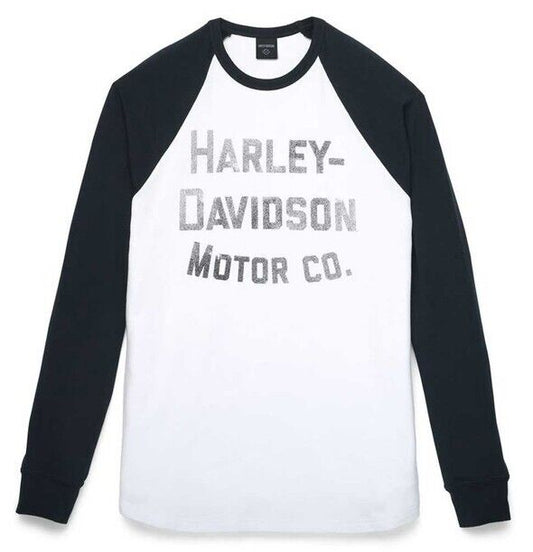 NEW HARLEY DAVIDSON 96323-22VM Men's Classic Amplifier Long Sleeve Raglan Tee Sm
