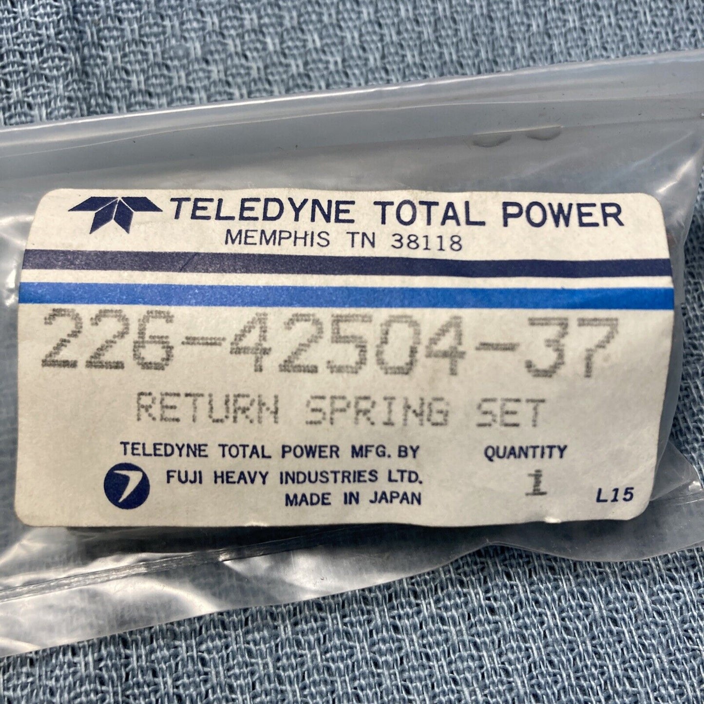 NEW TELEDYNE TOTAL POWER 226-42504-37 RETURN SPRING SET