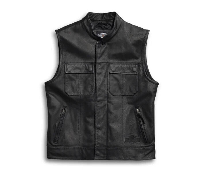 NEW GENUINE HARLEY DAVIDSON 98090-15VM 3XL Men's Foster Leather Vest