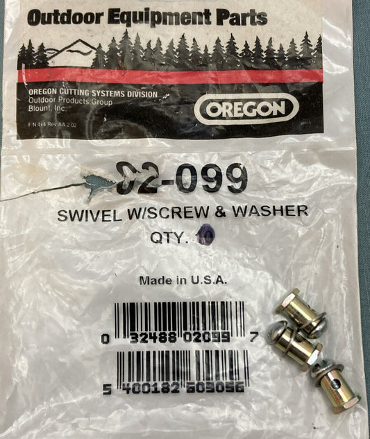 QTY 3 NEW GENUINE OREGON 02-099 SWIVEL W/SCREW AND WASHER