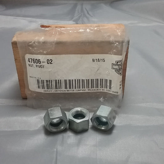 QTY 3 NEW GENUINE HARLEY-DAVIDSON 47606-02 NUT, PIVOT