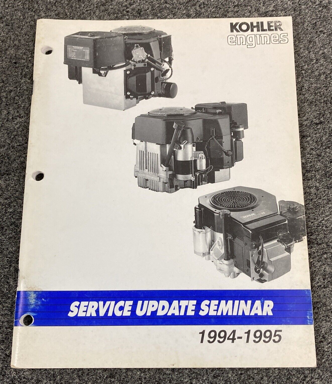 GENUINE KOHLER ENGINES SALES/SERVICE UPDATE SEMINAR MANUALS