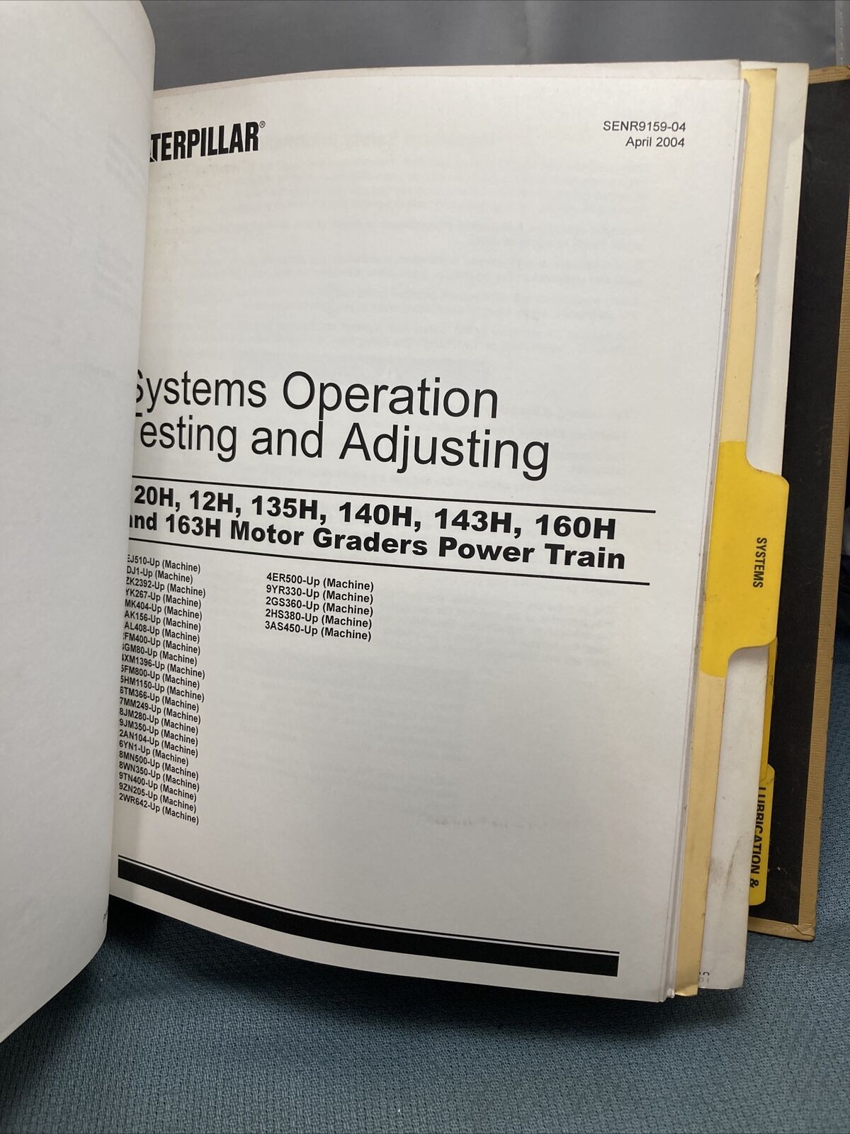 GENUINE CAT/CATERPILLAR SENR9150 SERVICE MANUAL 12H MOTOR GRADER NA VERSION