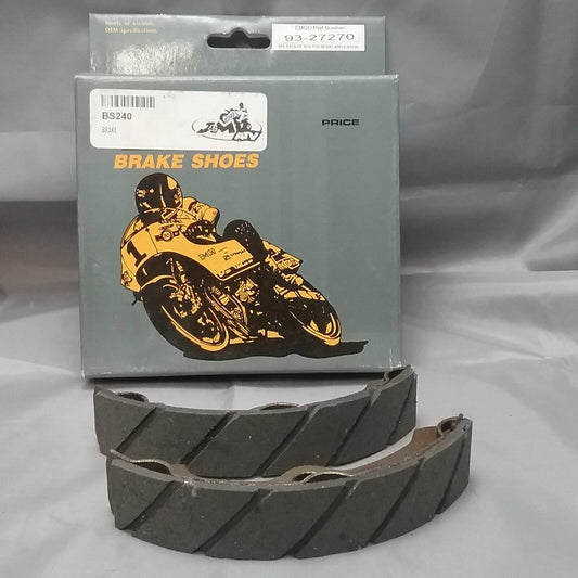 NEW EMGO 93-27270 GROOVED REPLACEMENT BRAKE SHOES