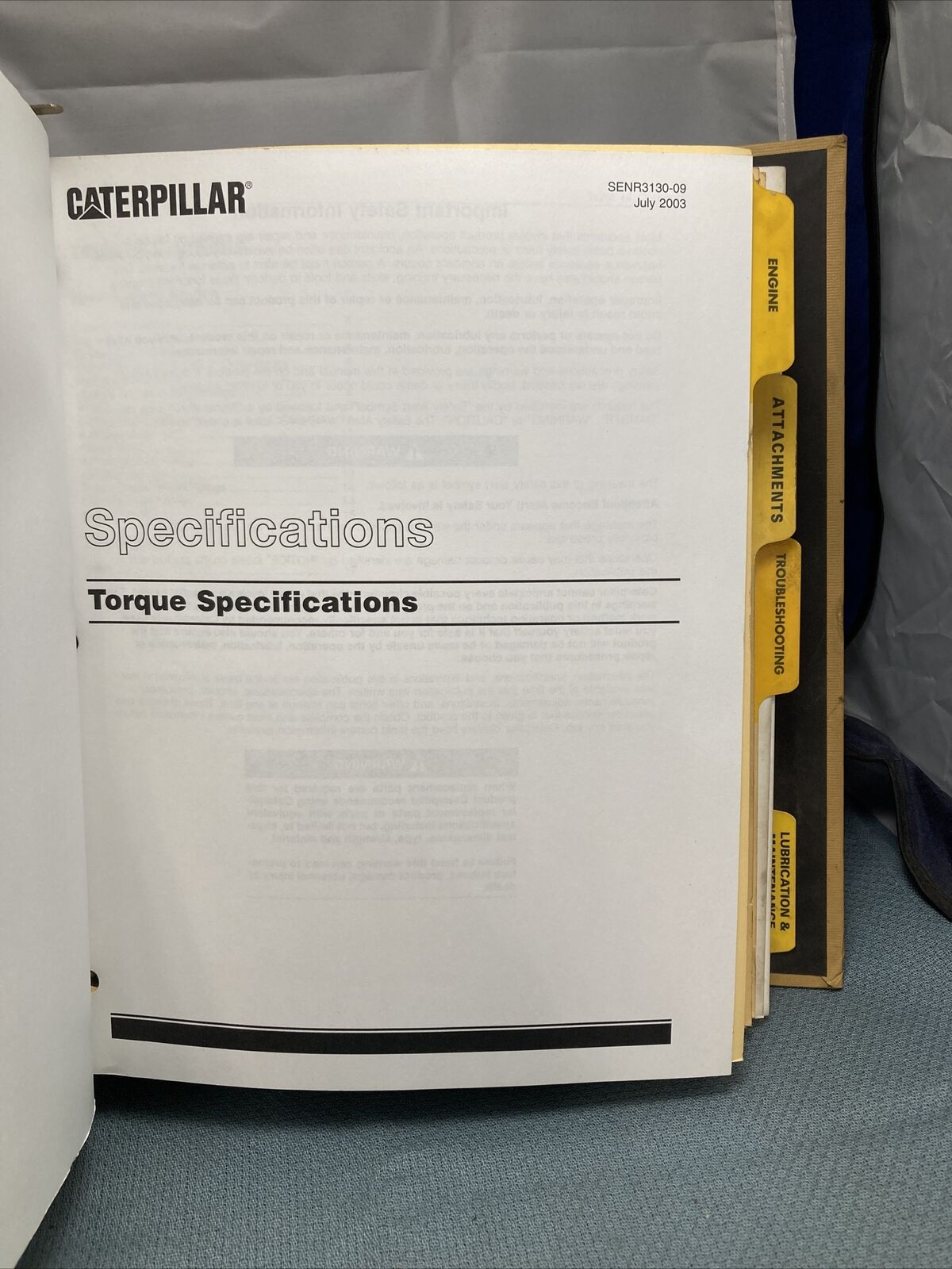 GENUINE CAT/CATERPILLAR SENR1360 SERVICE MANUAL 3126B & 3126E TRUCK ENGINES