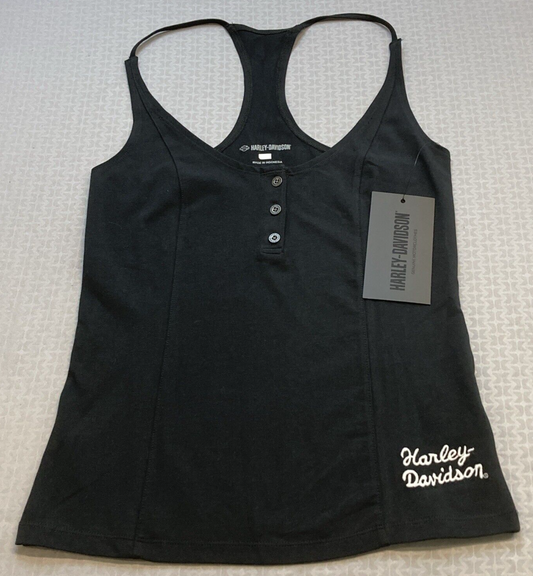 NEW GENUINE HARLEY DAVIDSON 96631-22VW XSMALL TANK KNIT BLACK RACERBACK