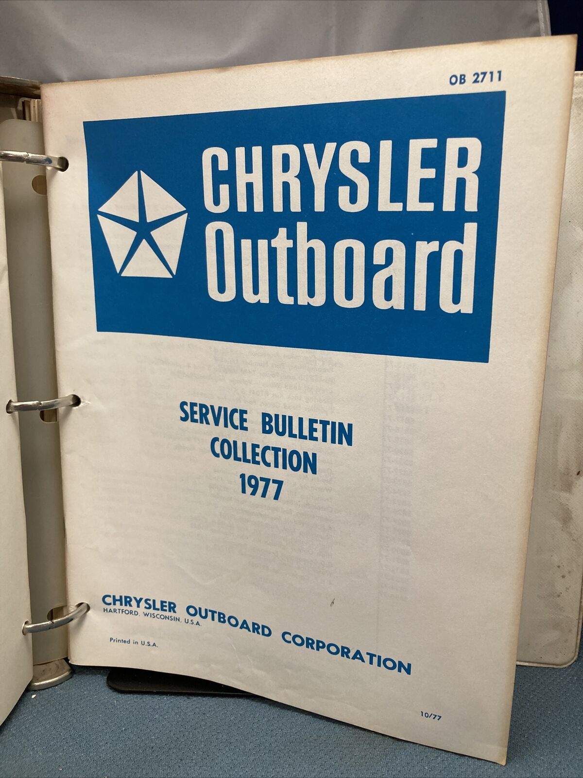 CHRYSLER OUTBOARD OB1099-76, OB1120-OB3173 SERVICE BULLETINS