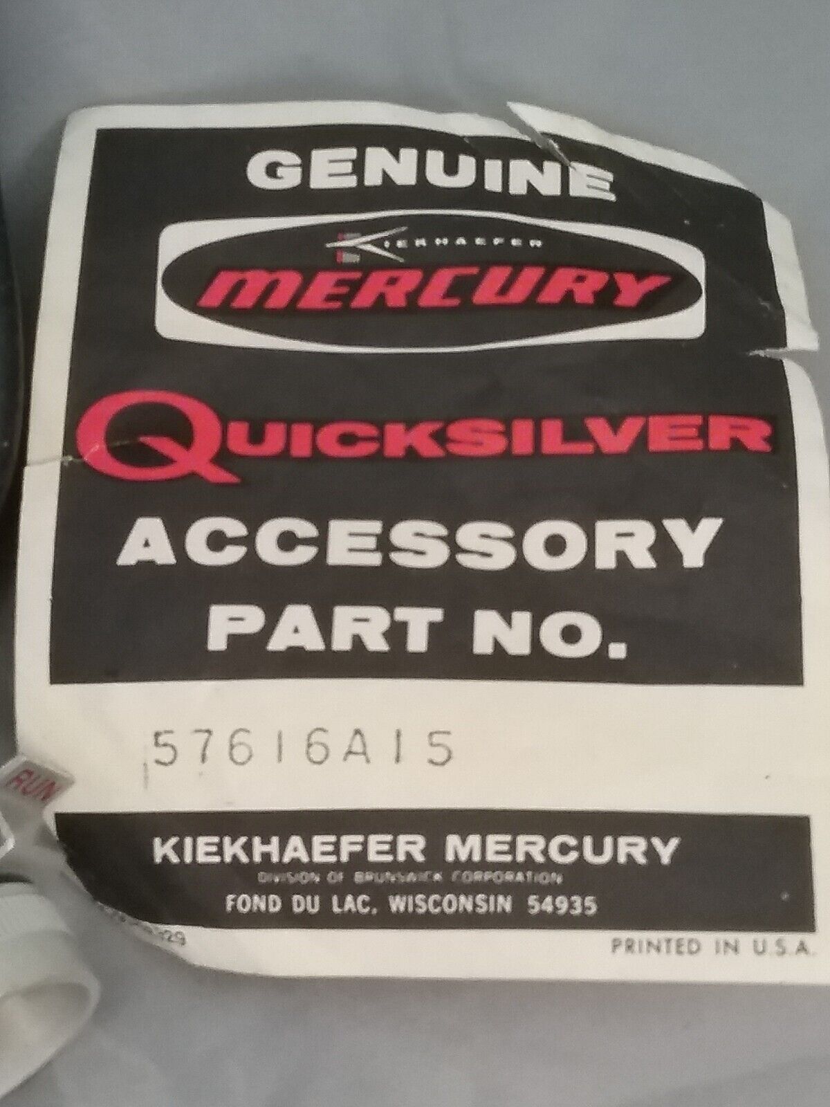 NEW QUICKSILVER 57616A15 SWITCH ASSY Mercury Outboard Manual Remote Stop